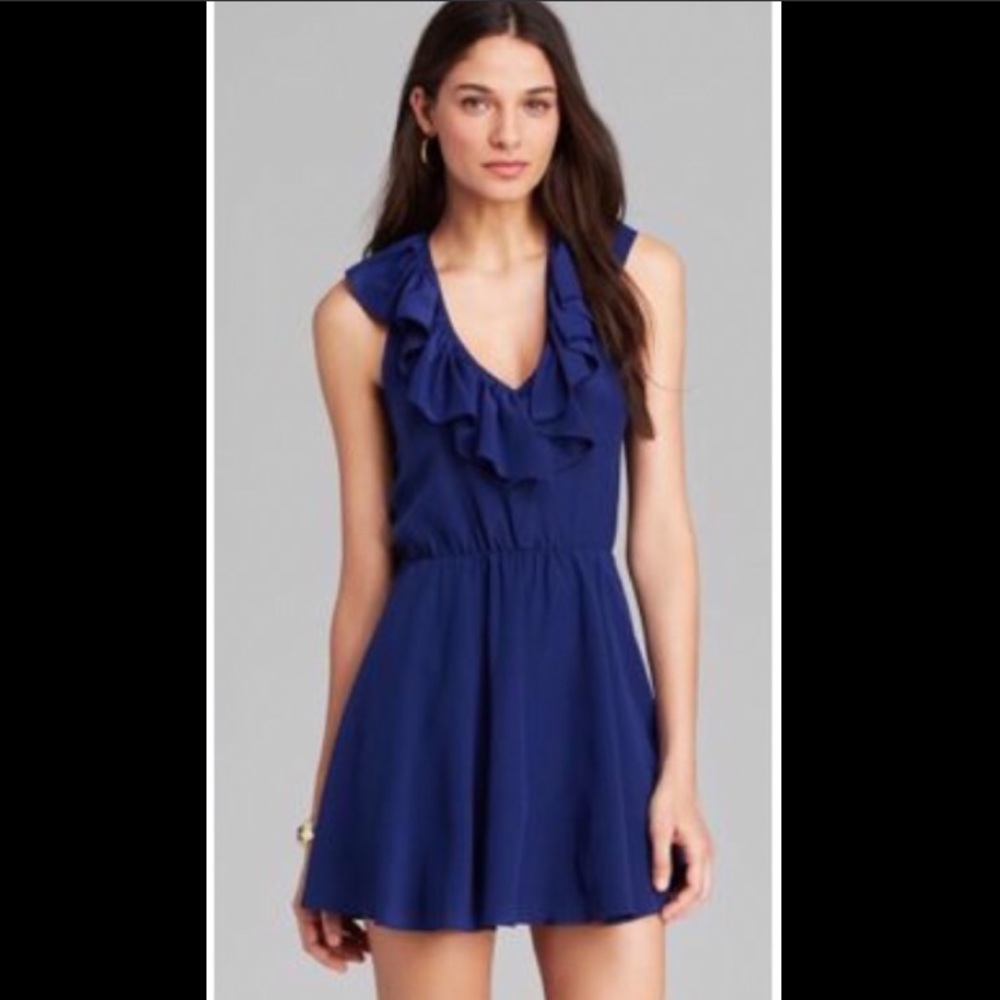 BLACK Silk Ruffle Dress by Amanda Uprichard